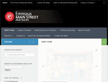 Tablet Screenshot of emmausmainstreet.com